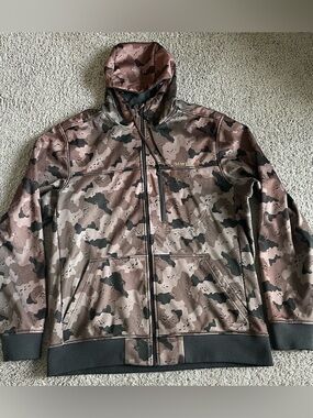 Simms Camo Full Zip Inner Fleece Hooded Jacket